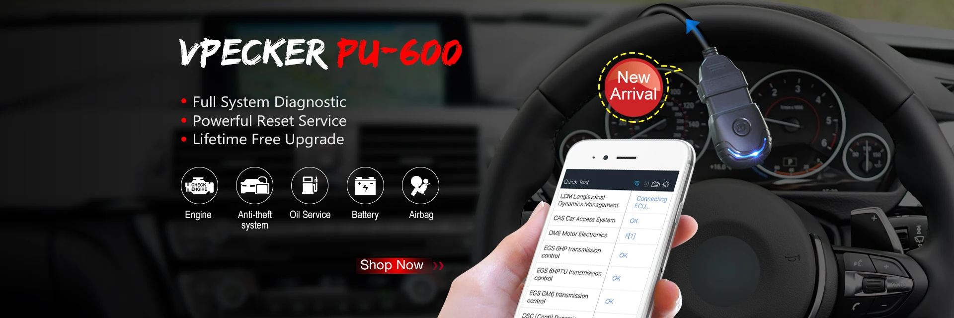 UCANDAS VDM V4.5 OBD2 wifi сканер SRS EPB TPMS ABS SAS полная система Профессиональный OBD 2 автоматический диагностический инструмент Автомобильный сканер
