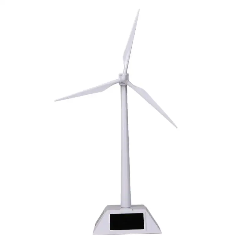 

Desktop Solar Powered Windmills Model Wind Turbine Easy Assembled ABS Plastic Educational Toy Gift for School Students