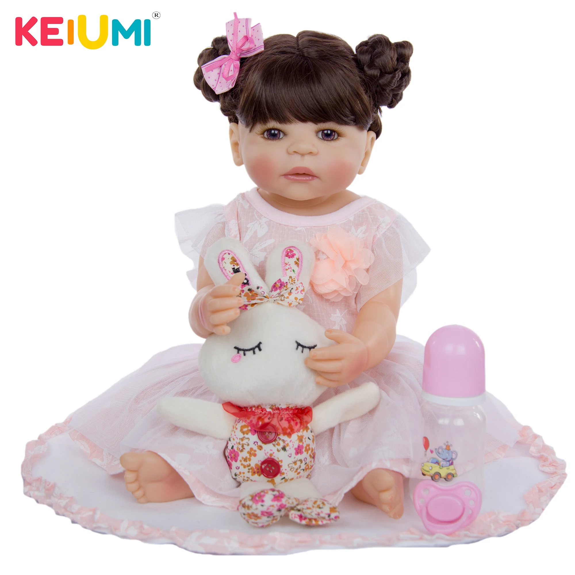 Кукла реборн KEIUMI виниловая кукла-принцесса всего тела 55 см водонепроницаемая 22