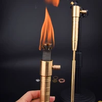vintage pure copper heavy armor torch kerosene lighter unique promote ignition flame oil flint lighters collection man gadgets