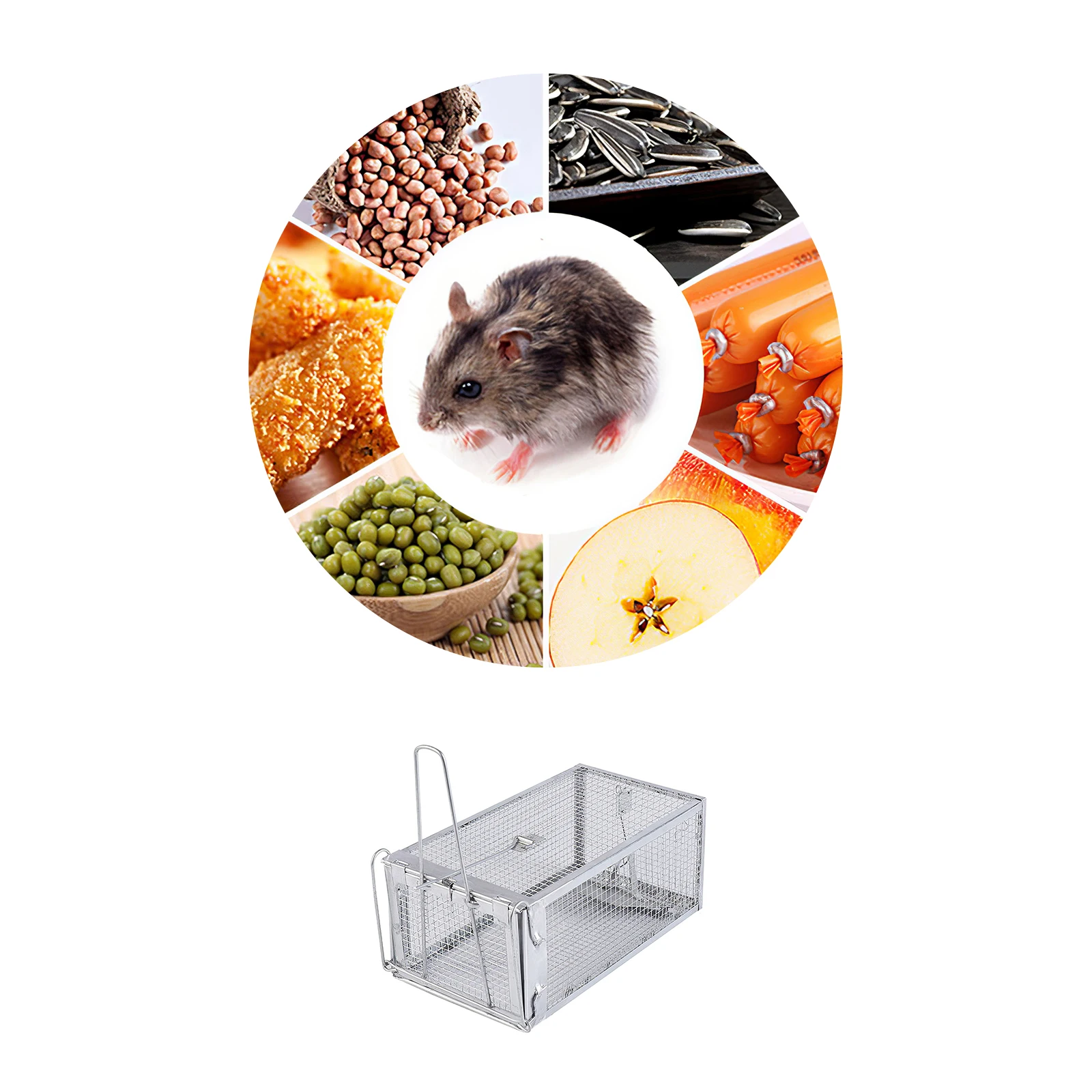 

Reusable Mousetrap Iron Rat Cage Hamster Mouse Trap Pest Control Bait Rodent Repeller Catch Mouse Hamster Mouse Trap