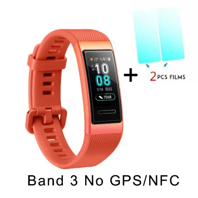 Band 3 Orange n film Huawei Band 3 Pro Band 3 Смарт-браслет 3 0,95 дюймов трекер для плавания Водонепроницаемый Bluetooth фитнес-трекер сенсорный экран - Цвет: Band 3 Orange n film