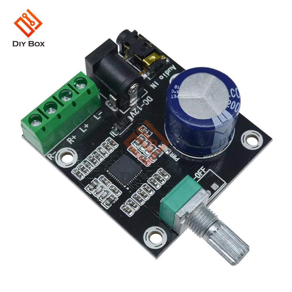 XH-M120 PAM8610 Плата усилителя DC 12V 15 Вт + 2 0 канала стерео Hi-Fi аудио усилитель с