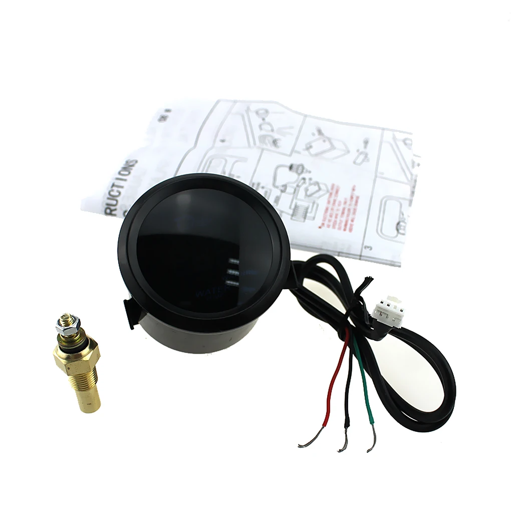 Водонепроницаемый Автомобильный измеритель температуры воды 12 В 52 мм 2 дюйма с