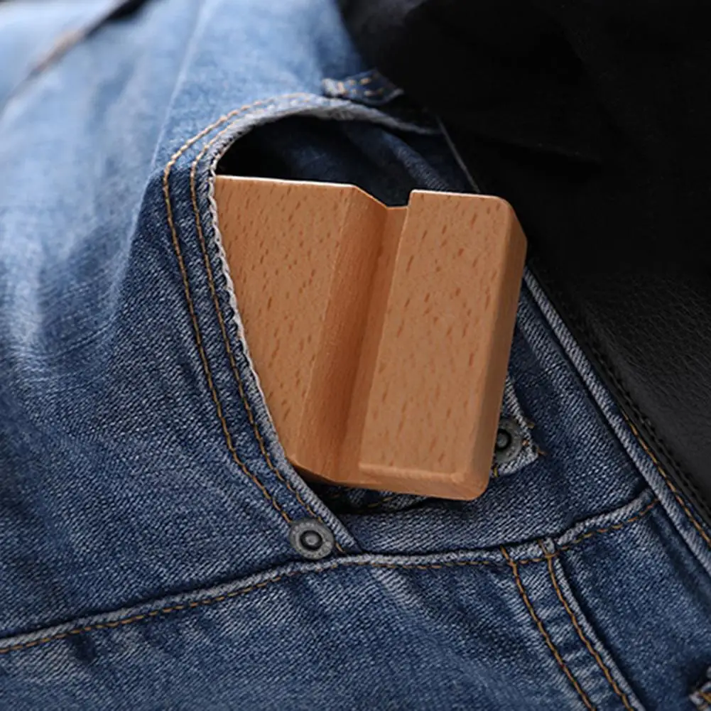 

HOT SALE! Wooden Double Slot Mobile Phone Holder Universal Stand