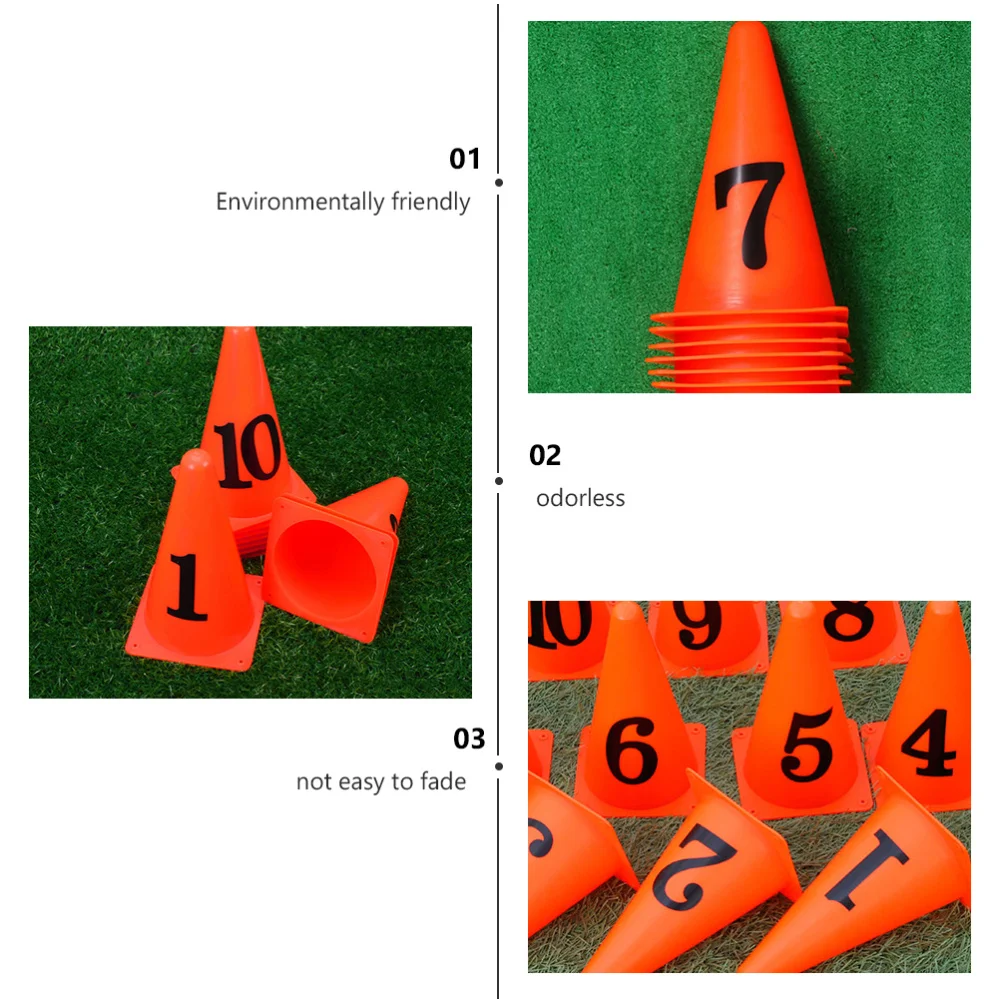 

10 Pcs Marker Cones Sign Durable Football Marker Obstacle