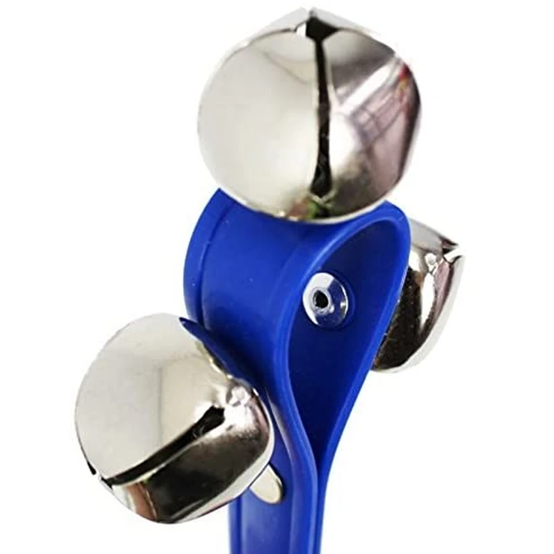 

3PCS 3 Bell Jingle Shaking Sleigh Bell Handbell with Plastic Handle, Educational Percussion Instrument for Children