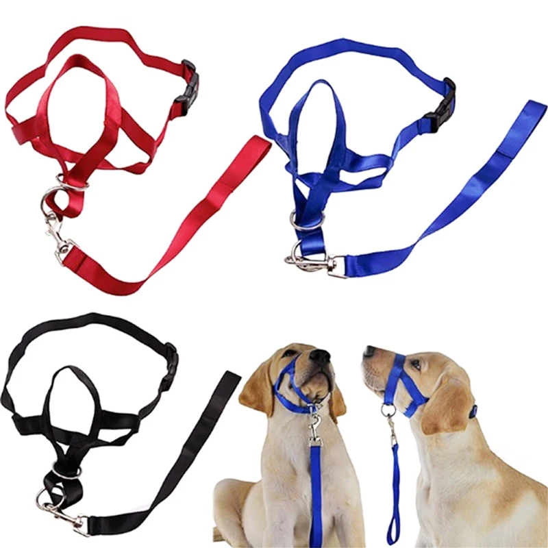 

Creative Dog Halter Halti Training Head Collar Gentle Leader Harness Nylon Breakaway Usefull Harnesses Lead hot S M L XL XXL