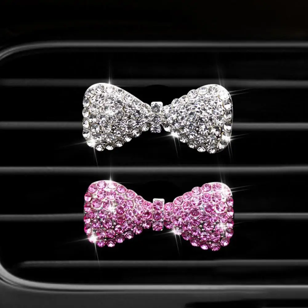 

Автомобильный освежитель воздуха, держатель в форме банта, Блестящий металлический автомобильный освежитель воздуха, зажим для духов, авто...