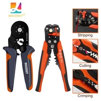 wozobuy multifunctional wire stripper crimping tool kithsc8 6 6 pliers self adjusting ferrule cutter crimperfor tube terminal