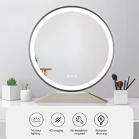 large illuminated desktop makeup mirror nordic style touch adjust brightness color temperature led backlit cosmetic mirrors