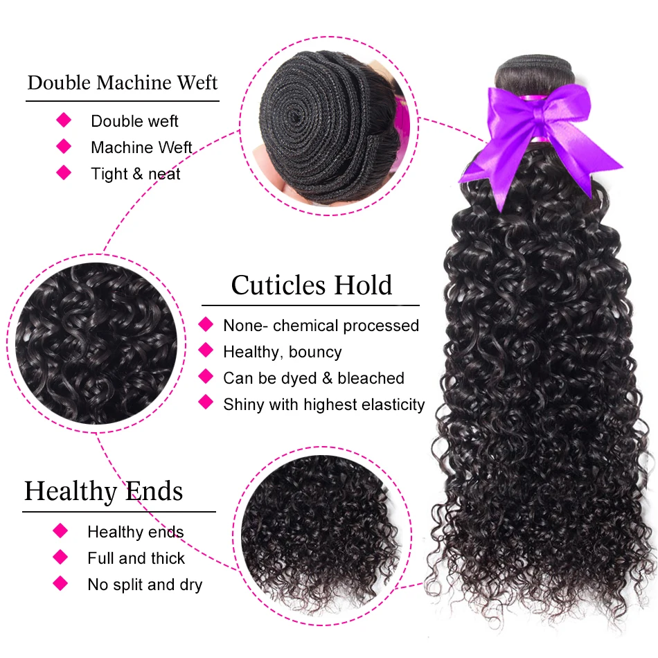 JAYCEE HAIR человеческие волосы 3 пучка с кружевной фронтальной застежкой перуанские вьющиеся волосы плетение с закрытием фронтальные волосы remy