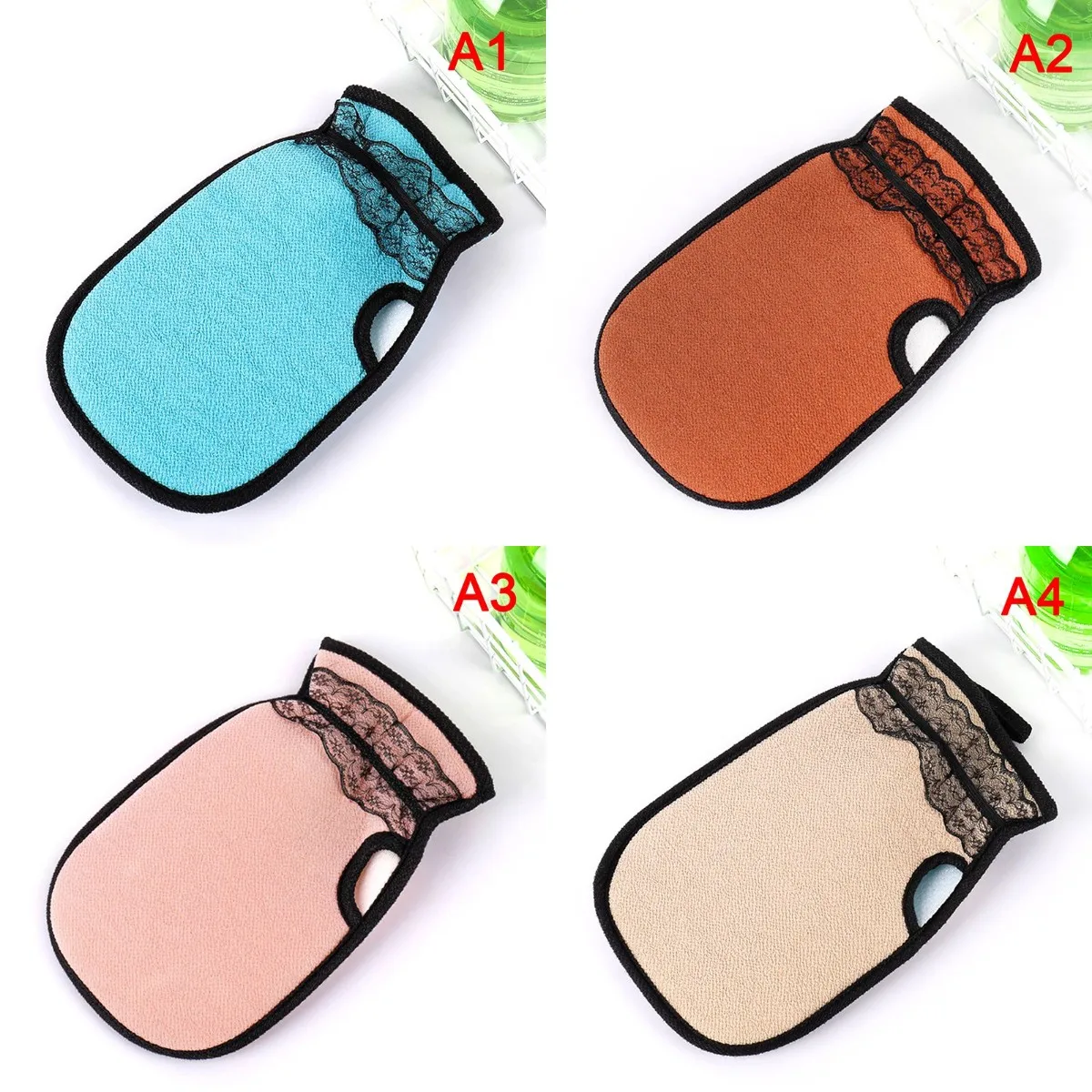 

1PCS Lace Shower Bath Gloves Exfoliating Wash Skin Mitt Massage Loofah Body Scrubber Bathing Cleaning Products