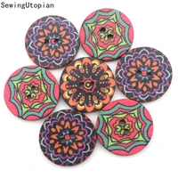 50pcs retro series wood buttons for handwork sewing scrapbook clothing crafts accessories gift card decor 15mm 20mm 25mm