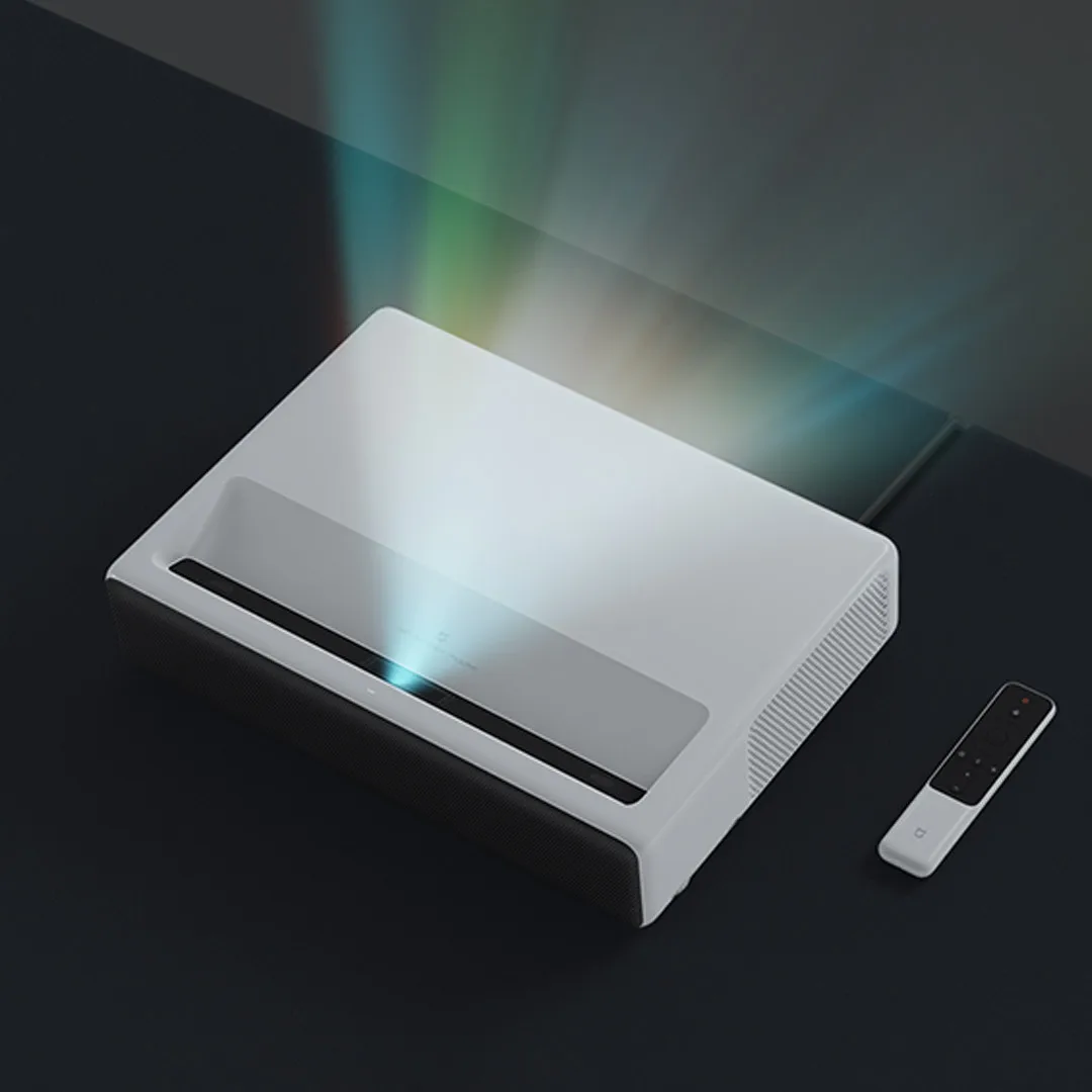 Xiaomi Mijia, Ультра короткий лазерный проектор на английском языке, 150 дюймов, 5000 ANSI, 1080 P, 4 K, Android, домашний ТВ-кинотеатр, WiFi, BT
