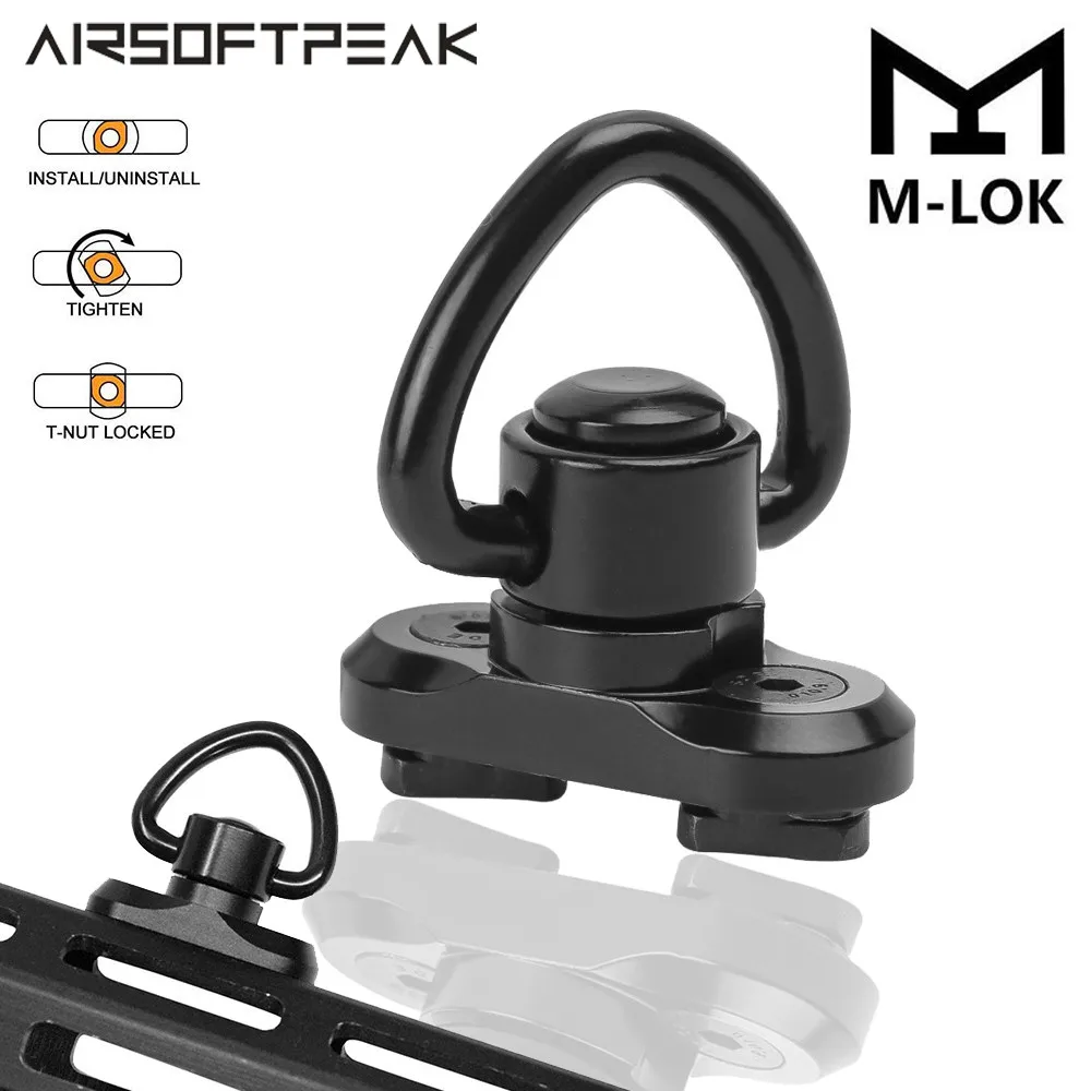 

M-lok QD Sling Swivel Stud Mount Adapter for Mlok Handguard Quick Release QD Sling Swivel Mount Set Hunting Rifle Gun Accessory