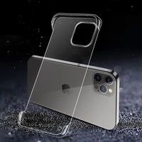 ultra thin borderless clear phone case for iphone 13 12 11 pro max mini x xr xs 7 8 plus se 2 luxury transparent hard pc cover