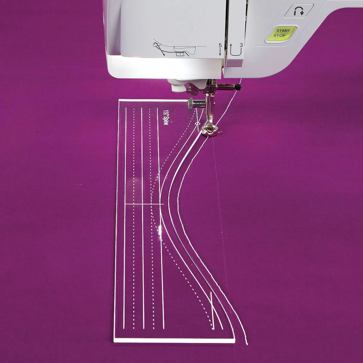 

12" Feather Spine Handmade Templates Expansion Pack ruler for low shank domestic sewing machine # QR-FS12
