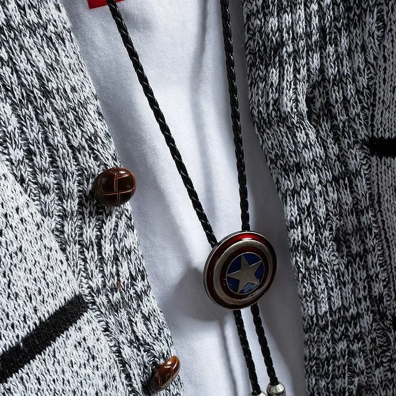 

Autumn and winter sweater men's T-shirt youth Korean men's slim cardigan thickened sweater plaid coat men