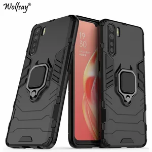 for oppo a91 case for shockproof armor silicone cover hard back pc stand phone case for oppo a91 protective cover for oppo a91 free global shipping