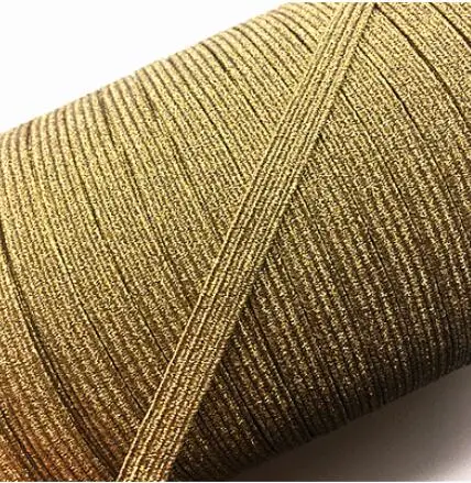 gold 3 мм, 6 мм, 1 см золото, серебристый, розовое золото, красная бронза, черная блестящая эластичная повязка, платье края одежды плоское Украшение DIY изнаночной эластичный пояс - Цвет: gold