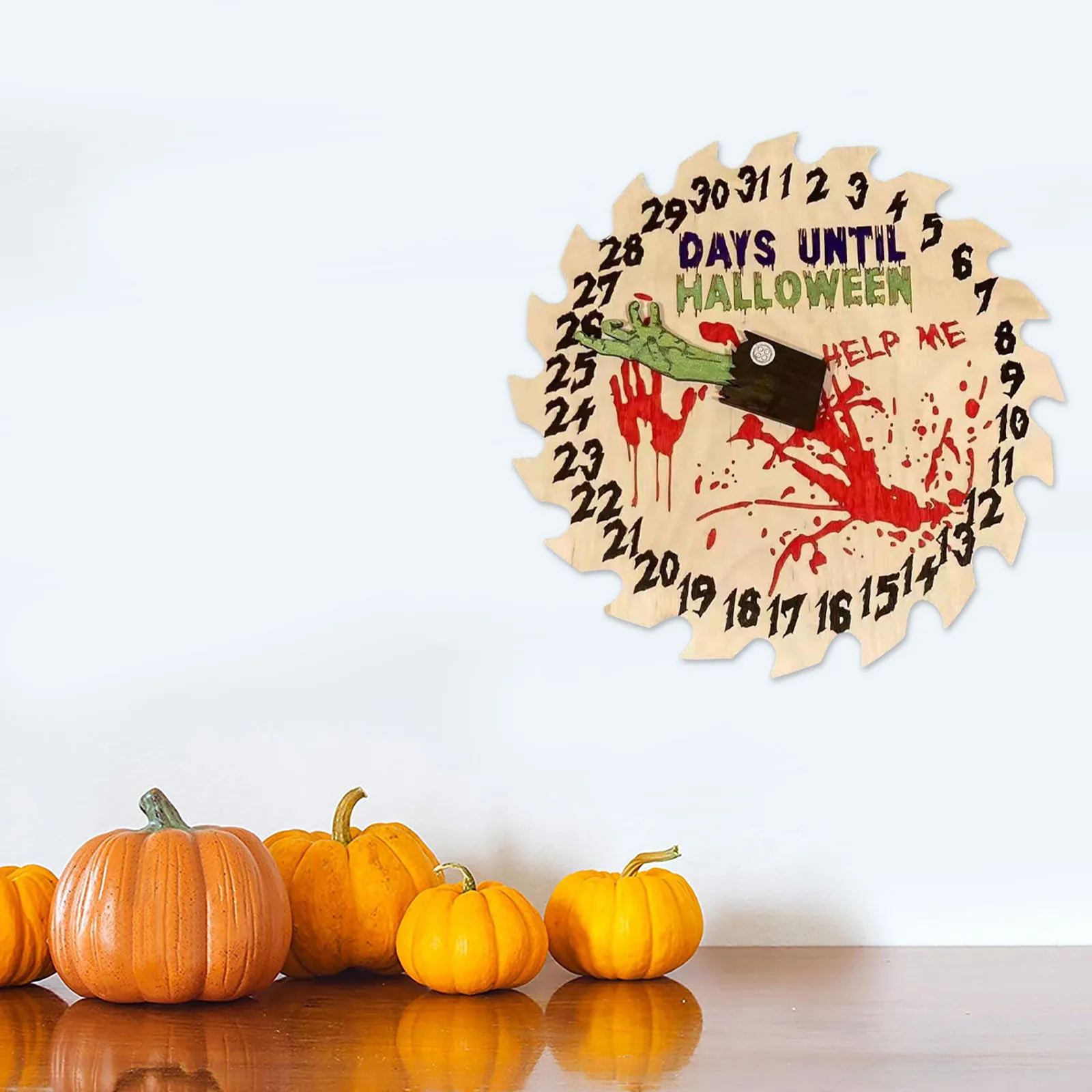 

Halloween decoration accessories 31 Day Countdown Listing Wreath Decoration Doorplate пробковая доска Front Door Home Decoration