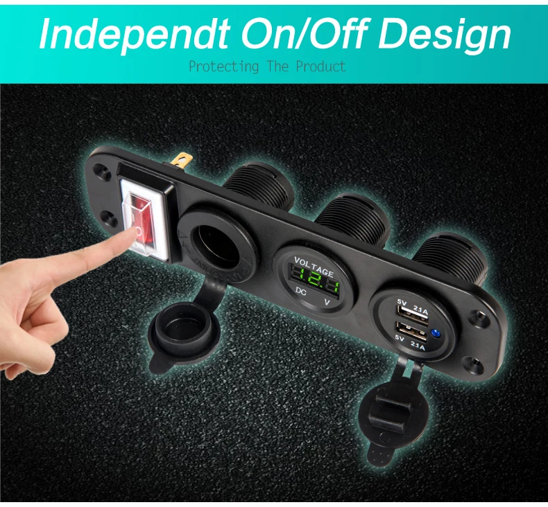 12 В usb зарядное устройство Лодка 12 В USB Автомобильное зарядное устройство 12 в панель Быстрый телефон usb Автомобильное зарядное устройство с вкл/выкл 5 в 4.2A разъем прикуривателя автомобиля