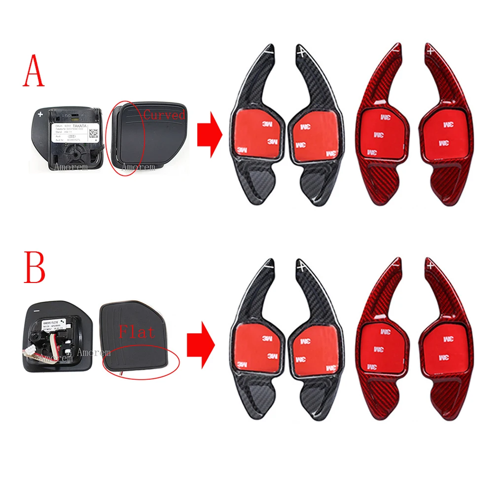 Рычаг переключения рулевого колеса из углеродного волокна для Audi A5 S3 S5 S6 SQ5 RS3 RS6 RS7