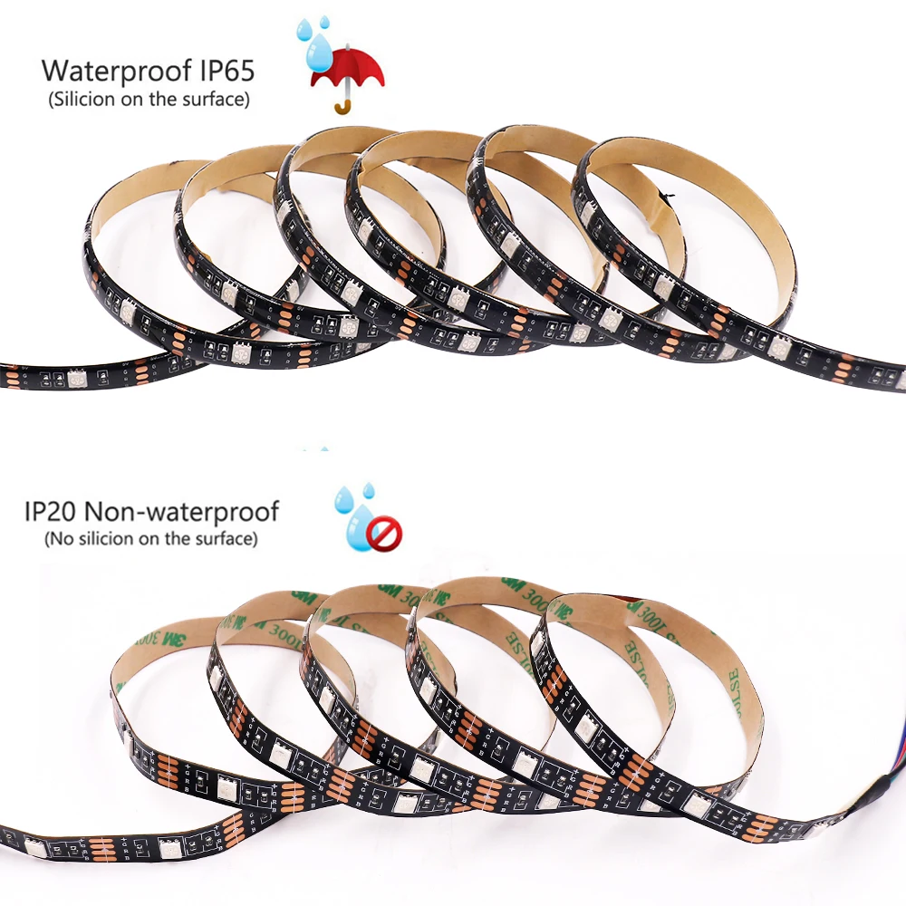 5V USB LED Strip Light RGB 5050 Battery Power Kit Waterproof Tape String Lighting For PC LCD TV Backlight Home Decoration | Освещение