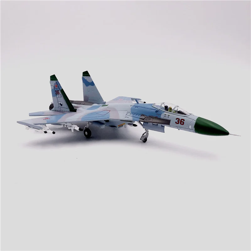 1/100 Баренцева военные SU 27 Фланкер 1987 русский NO.36 боец литой металлический самолет