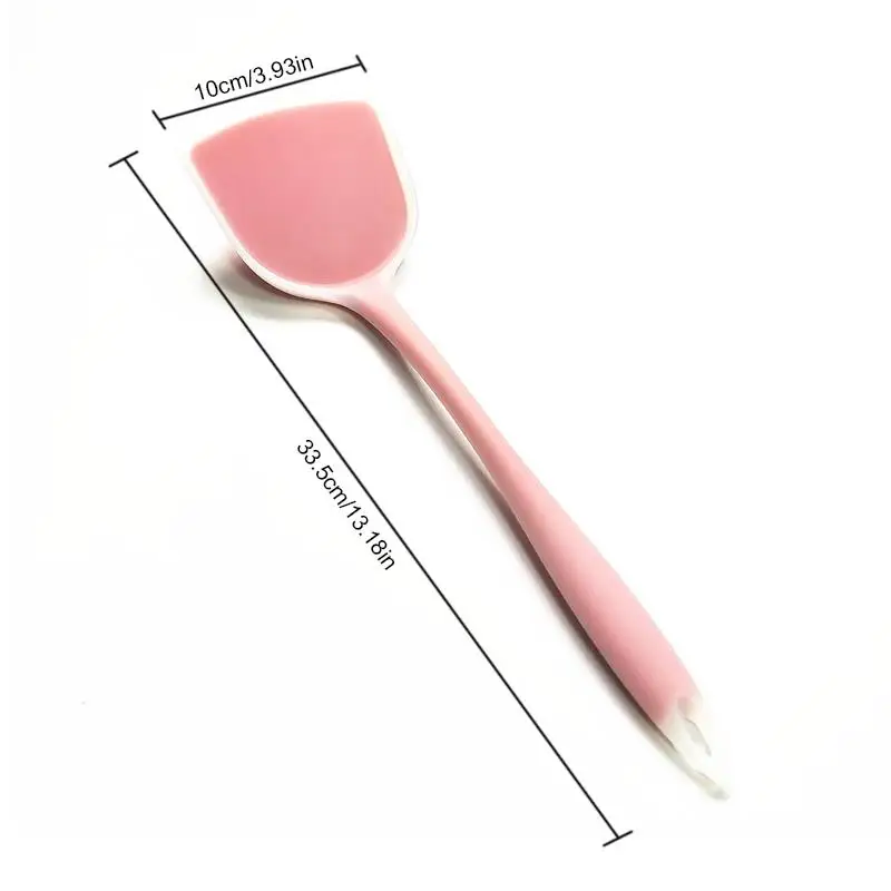 Силиконовая лопатка для сковороды кухонная термостойкая металлическая