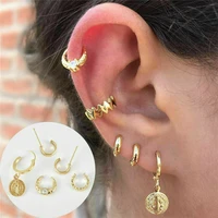 jesus bible earrings ear clip fashion personality street shoot womens jewelry combination new 5 piece set