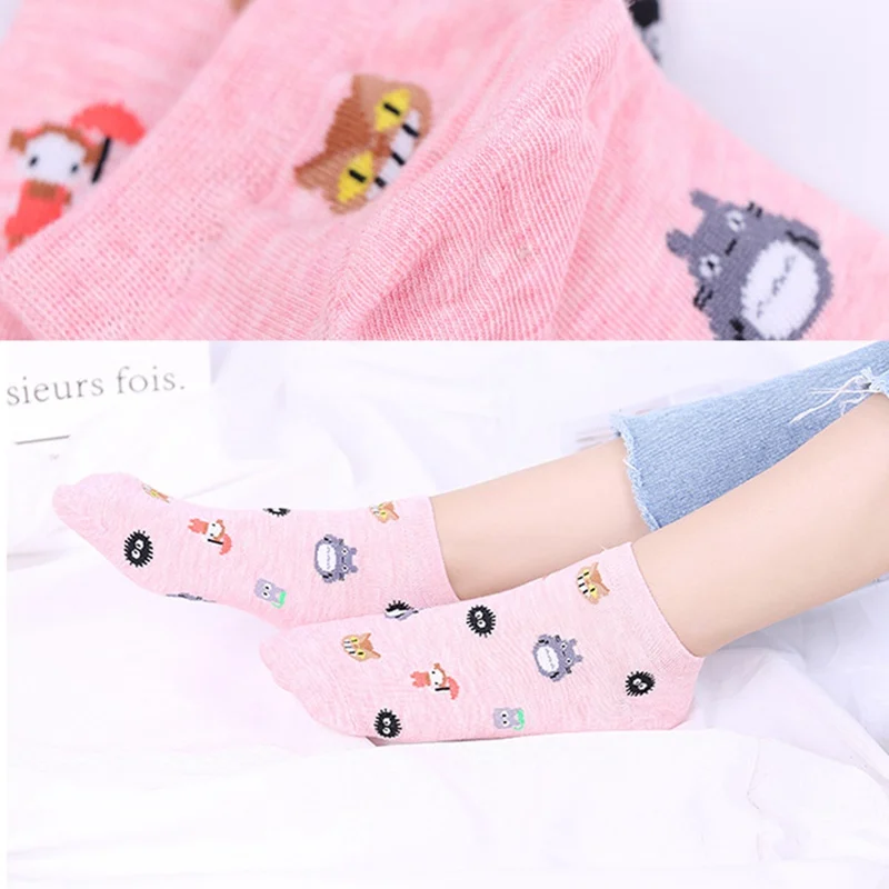 Новинка летние милые хлопковые женские носки Miyazaki с мультяшными персонажами из