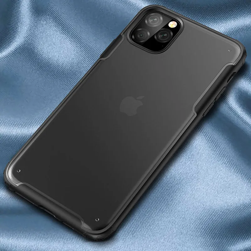 Чехол для iPhone 12 Mini 11 Pro Max XR XS X 8 7 Plus SE 2020 прозрачный матовый бампер из ТПУ жесткая