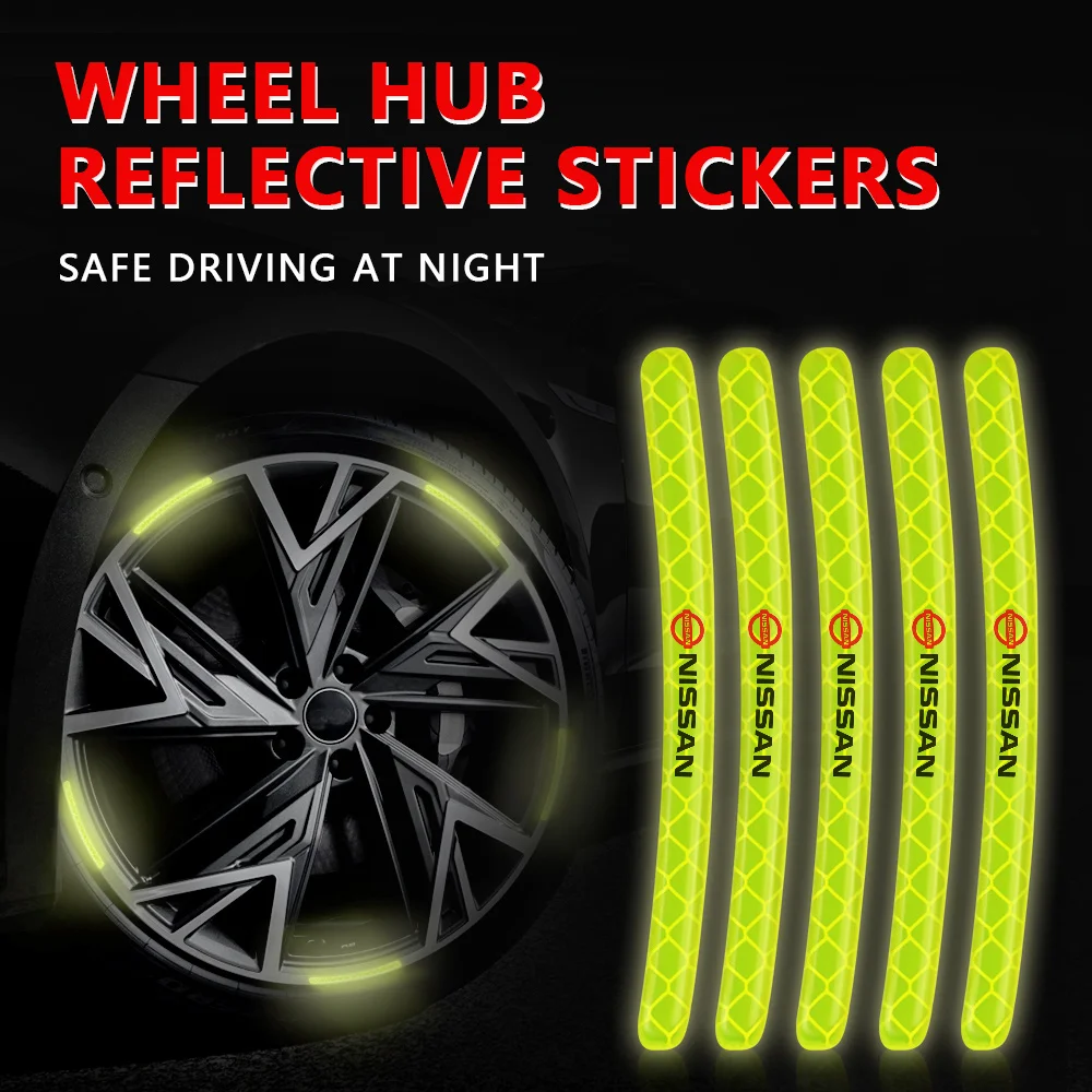 

Car Styling Wheel Rims Warning Strip Reflective Stickers Decoration Accessories For Nissans Nismo X-trail Almera Qashqai Tiida T