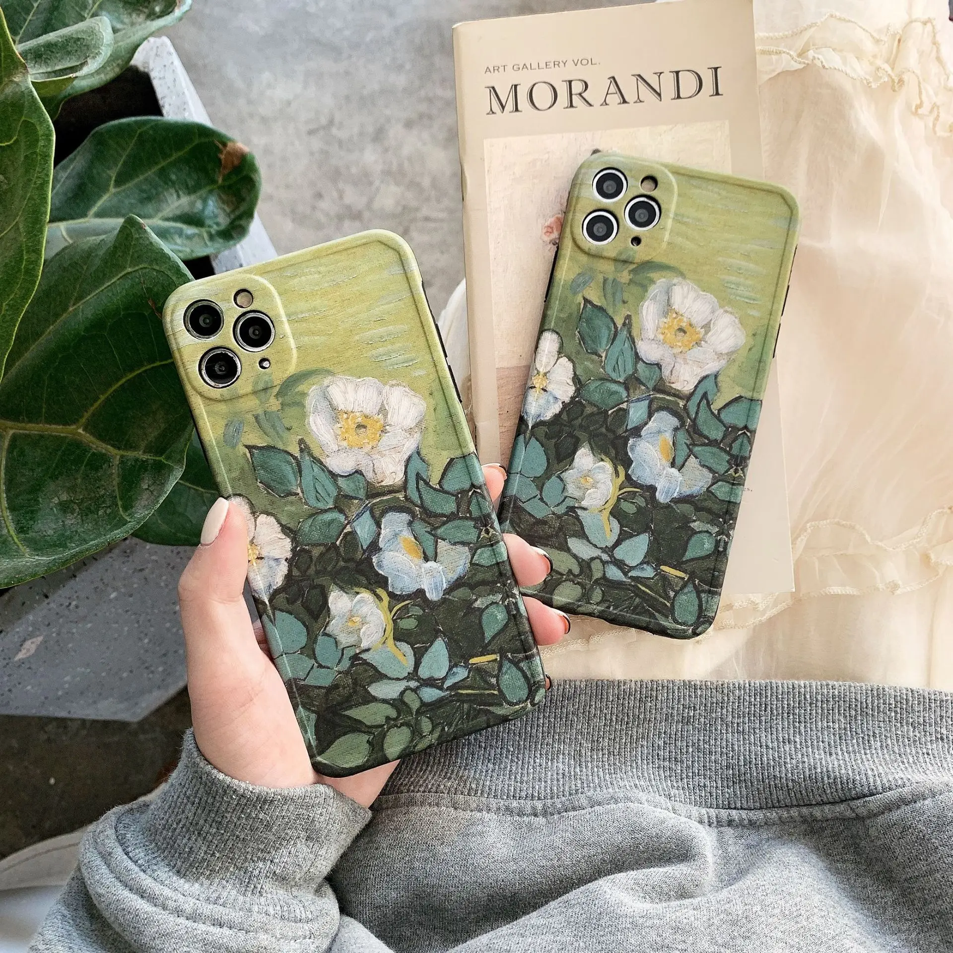 Креативный чехол для телефона с цветочным узором iPhone 11 12pro 12mini силиконовый мягкий