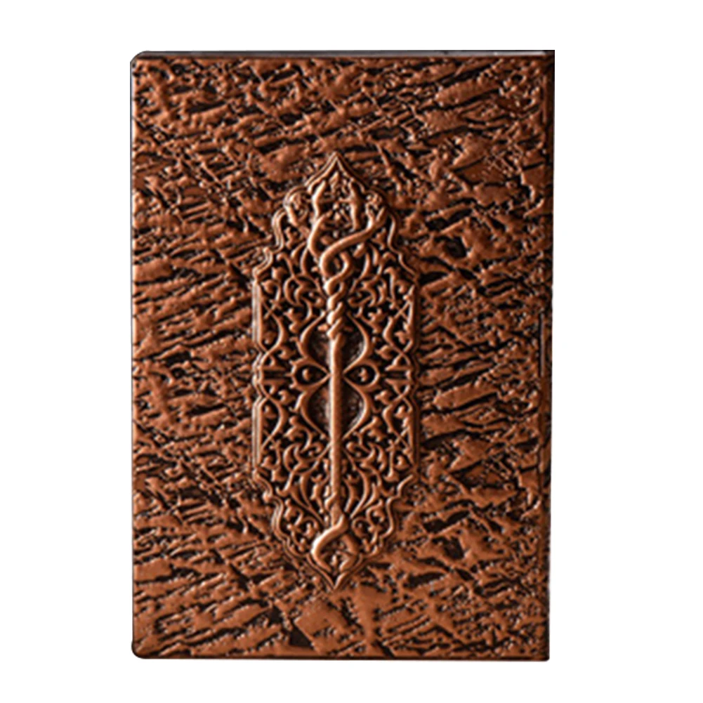 

A5 Notebook Hard Cover Business Thick Pages Gift Vintage School Supplies 3D Embossed Office Lined Artificial Leather Diary