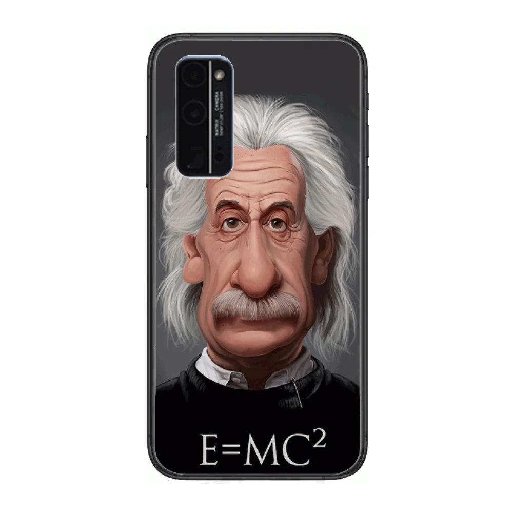 

Interesting soul Genius phone case Anti-fall Phone Case Hull For Huawei Honor 8 9 10 20 30 A S Lite Pro 5g i Black Back Soft