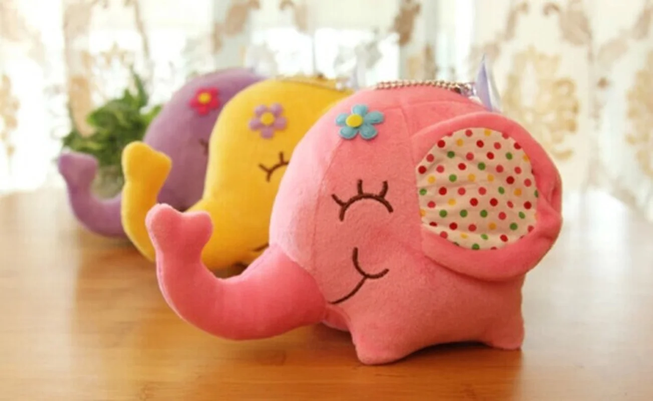 Бесплатная Прямая поставка Kawaii цветочный слон Кукла Плюшевая мягкая игрушка