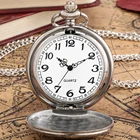 Мужские карманные часы с серебристым покрытием, элегантный большой белый циферблат с арабскими цифрами, премиум-класса