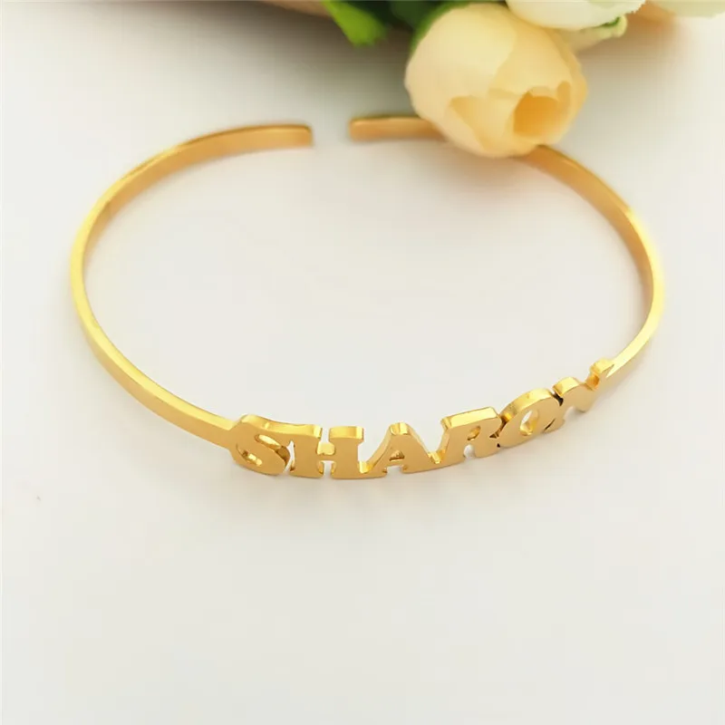 Браслеты из нержавеющей стали с именным браслетом персонализированные именные