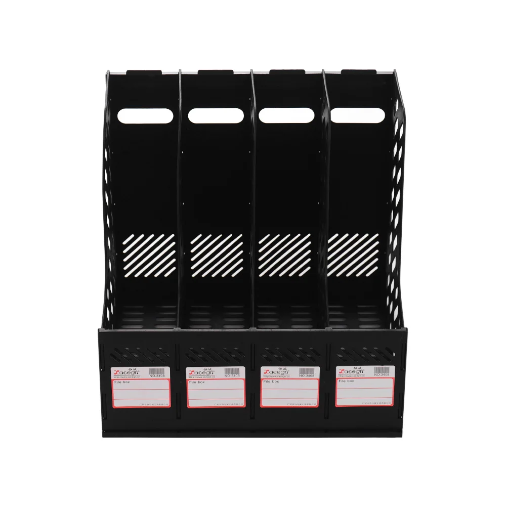 4 секции пластиковый держатель разделитель файлов органайзер для хранения