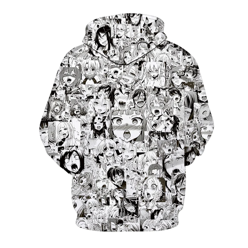 

2021 New Hoodies Ahegao 3D Print Hooded Sweatshirt Men Women Casual Fashion Pullover Hoodie Hentai Harajuku Anime Girl Tops Coat