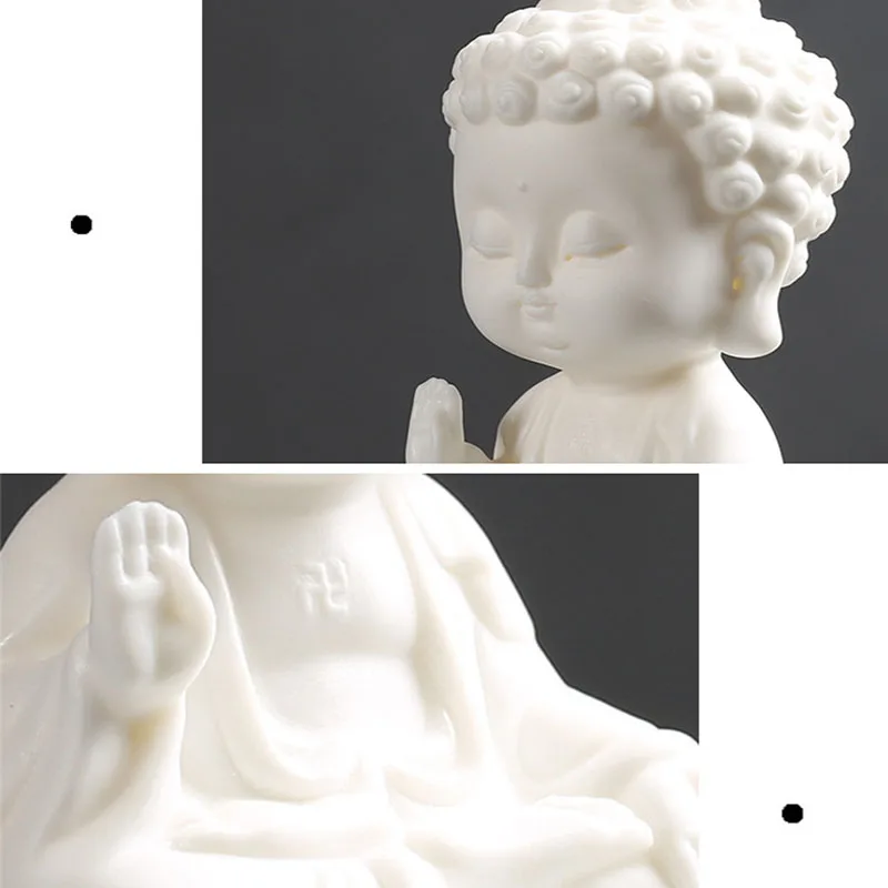Статуя Будды статуя сидящего лотоса Bodhisattva украшение для дома керамические