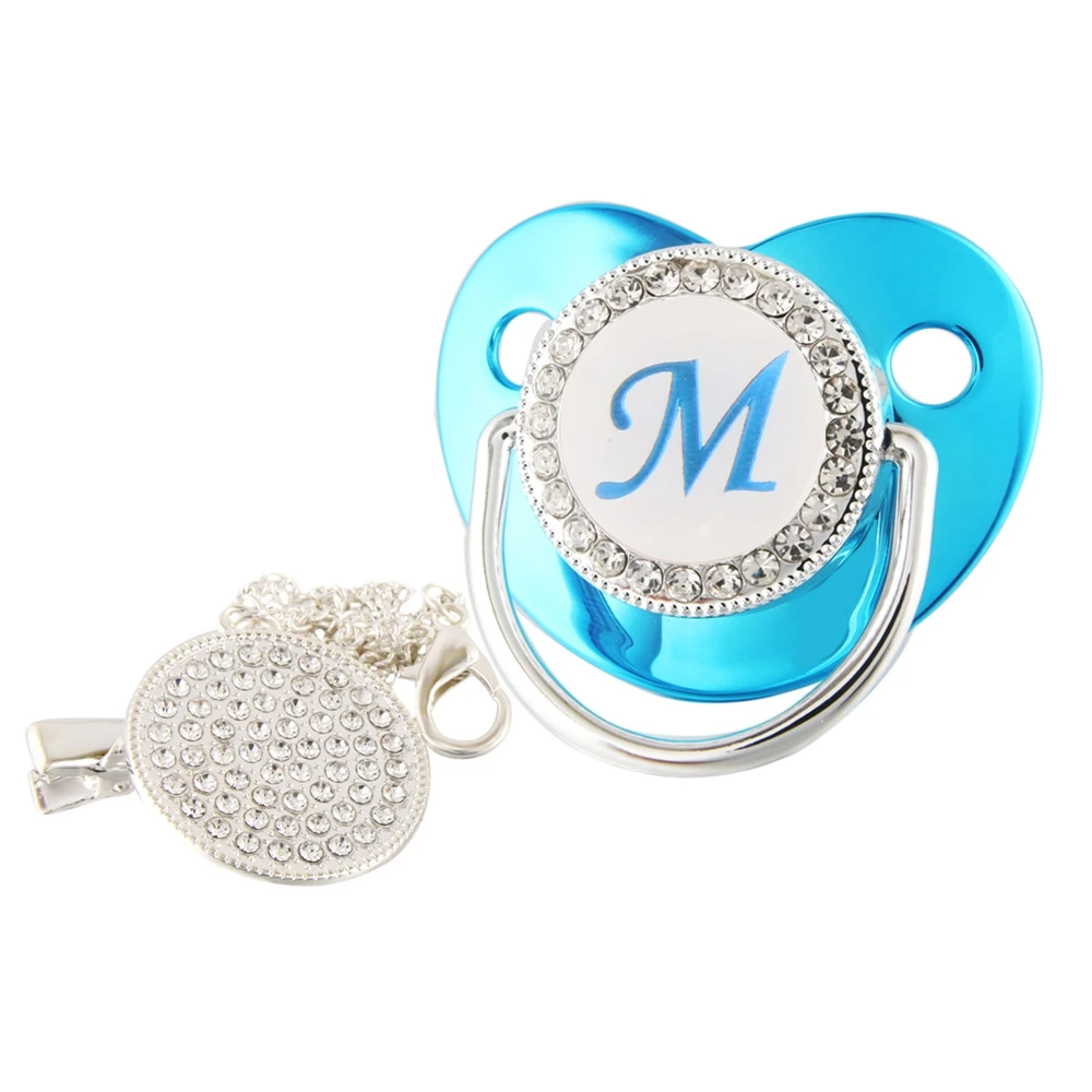 

Роскошная синяя Детская Соска-пустышка без бисфенола А, силиконовая соска с именем, оригинальная детская соска-пустышка для новорожденных, ...