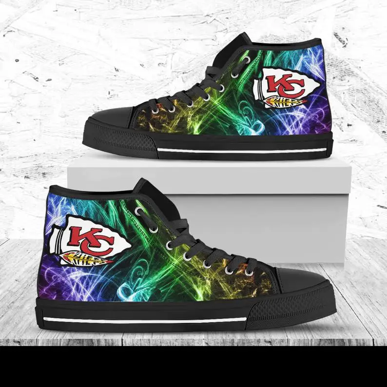 

Kansas City Chiefs Hightops Casual Sneakers Shoes For Man High For Men/high Quality Handiness Light Weight Sneakers