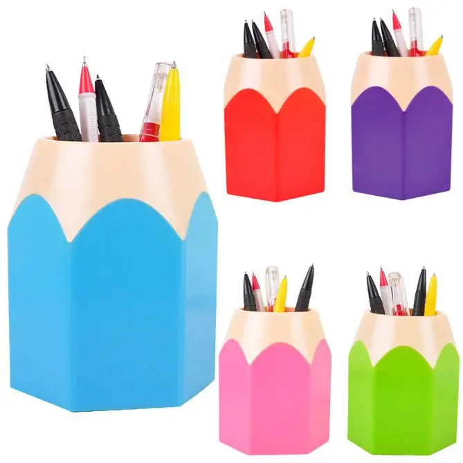 

Pencil Style Pen holders school stand holder desk organizer student stationery container brush pot office accessories penholder