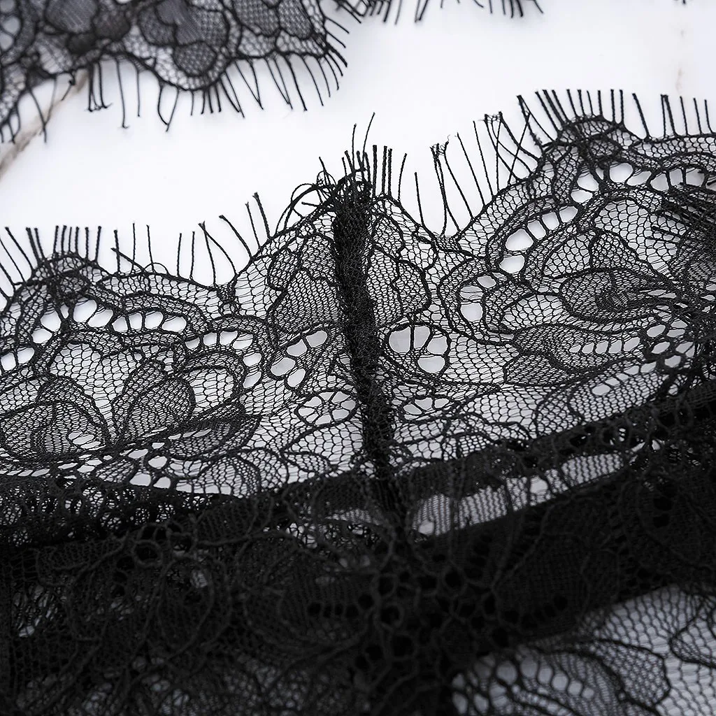 Кружевное пижамы пикантное нижнее белье с ресницами комплект бюстгальтером