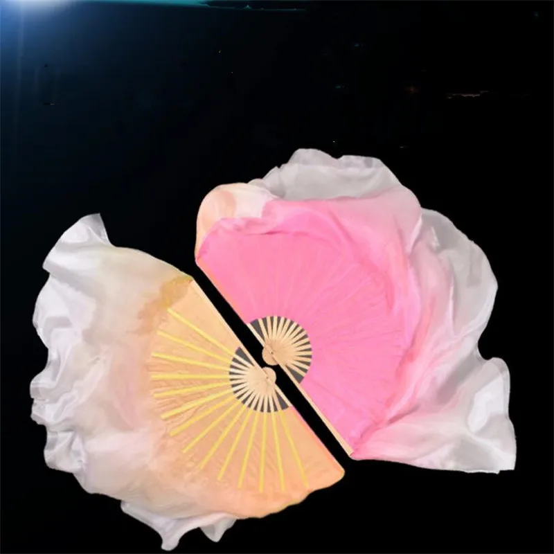 Пара вуаль из натурального шелка (1L+1R) для женщин бамбуковая короткая танца