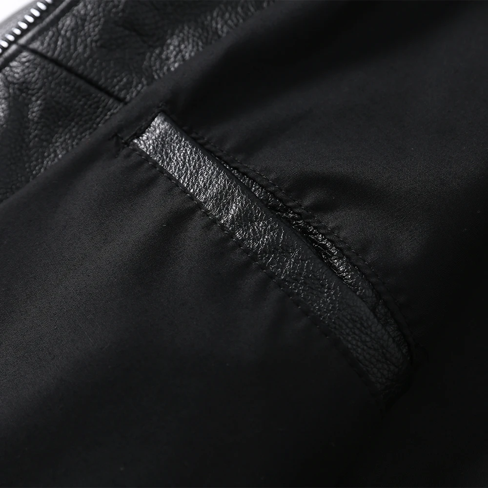 

Men's Genuine Leather Jacket 100% Natural Cowhide Men Real Leather Coat Male Skin Clothing Autumn Asian Size M-5XL M605